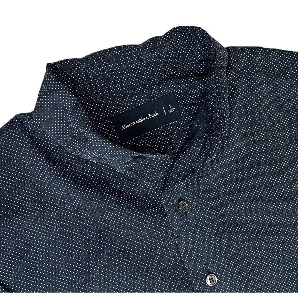 Abercrombie Men's Long Sleeve Shirt Navy w White Size Small